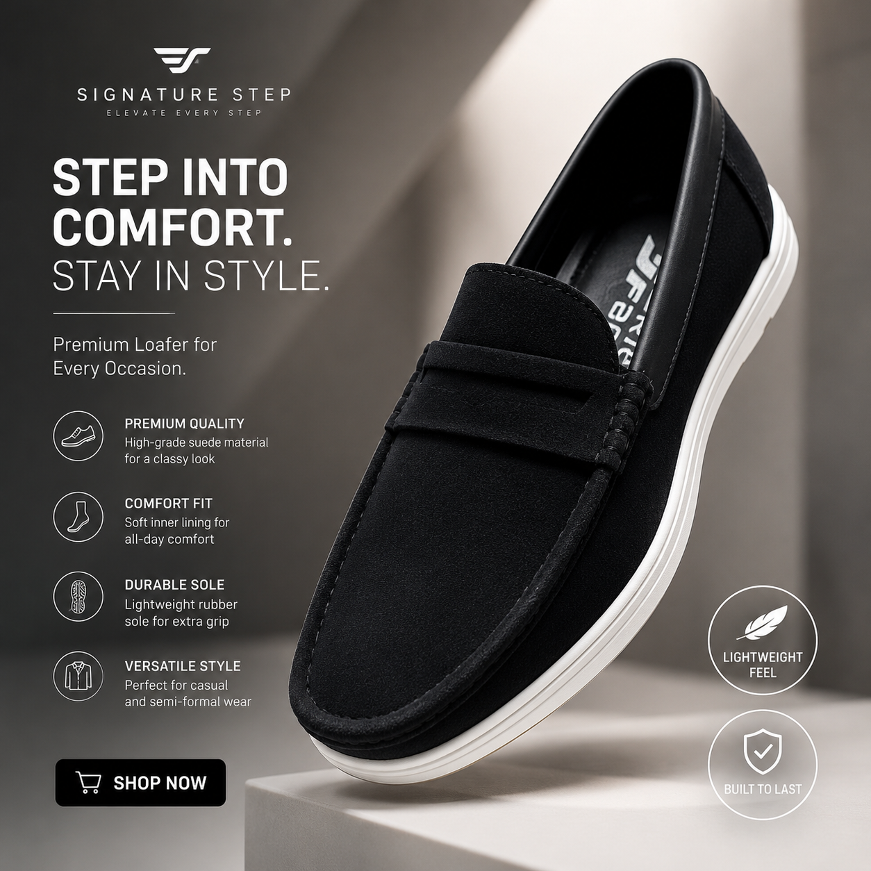 5016 Rubber Sole Loafer